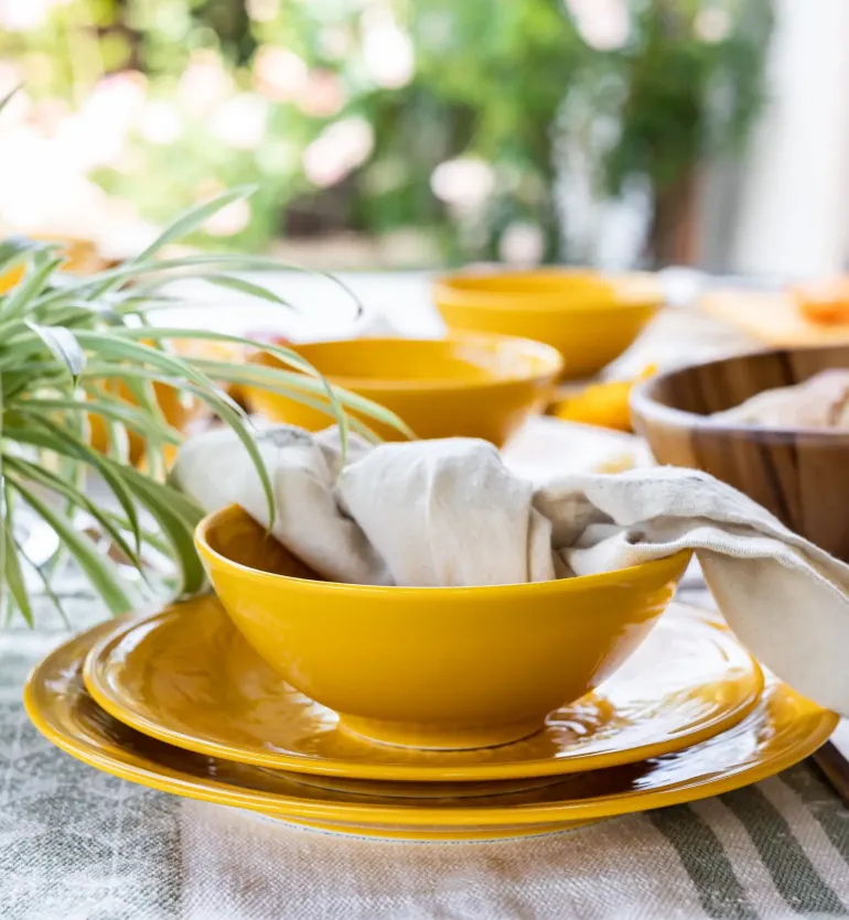 LUBIANA ORIENTAL | KY ŻÓŁTY | Serwis obiadowy 18/54 el | porcelana
