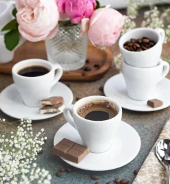 LUBIANA PAULA Komplet filiżanka do espresso 70 ml + spodek 12 cm / 12 os / 24 el