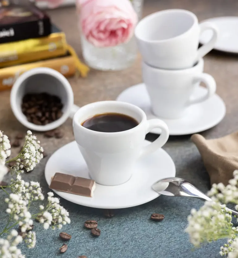 LUBIANA PAULA Komplet filiżanka do espresso 70 ml + spodek 12 cm / 12 os / 24 el