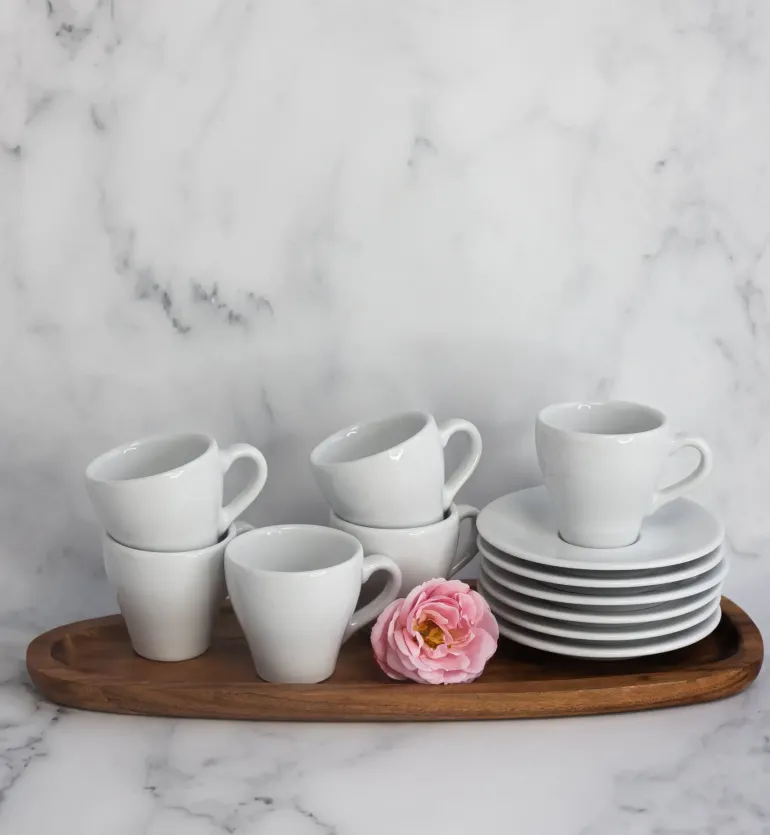 LUBIANA PAULA Komplet filiżanka do espresso 70 ml + spodek 12 cm / 12 os / 24 el