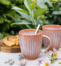LUBIANA STONEWARE BLUSH | Kubek 350 ml | luz | kolor łososiowy