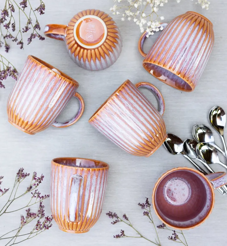 LUBIANA STONEWARE BLUSH | Kubek 350 ml | luz | kolor łososiowy
