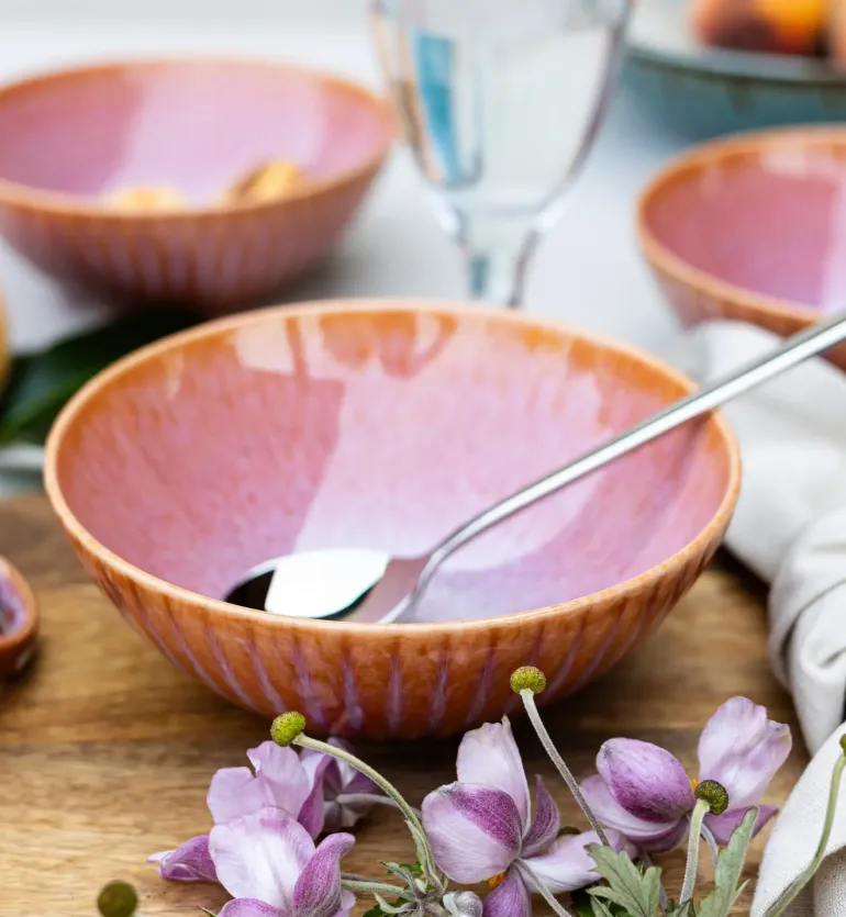 LUBIANA STONEWARE BLUSH | Salaterka 17 cm luz x 18 szt. | kolor łososiowy