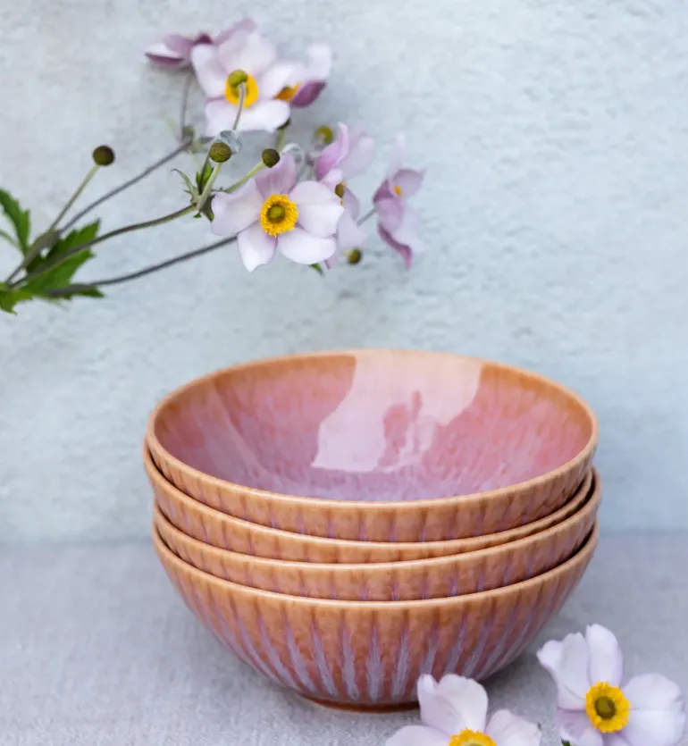 LUBIANA STONEWARE BLUSH | Salaterka 17 cm luz x 18 szt. | kolor łososiowy