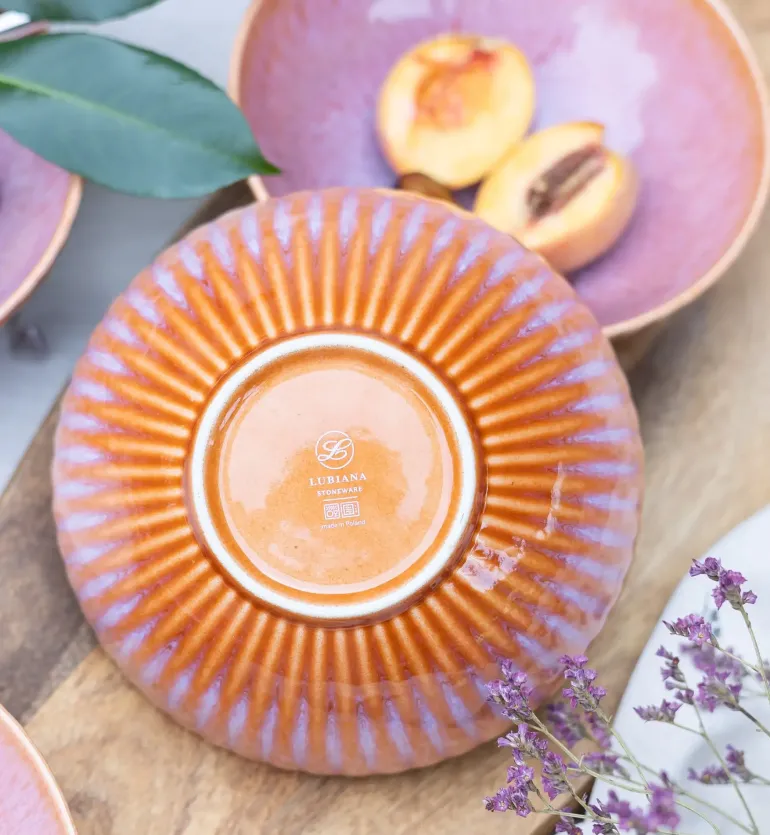 LUBIANA STONEWARE BLUSH | Salaterka 17 cm luz x 12 szt. | kolor łososiowy