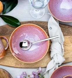 LUBIANA STONEWARE BLUSH | Salaterka 17 cm luz x 12 szt. | kolor łososiowy