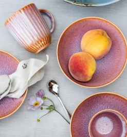 LUBIANA STONEWARE BLUSH | Salaterka 17 cm luz x 12 szt. | kolor łososiowy