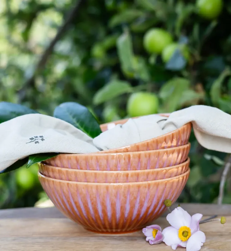 LUBIANA STONEWARE BLUSH | Salaterka 17 cm luz x 12 szt. | kolor łososiowy