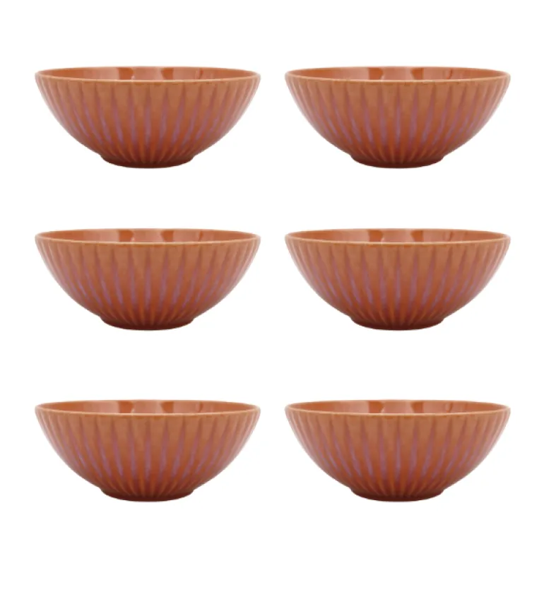 LUBIANA STONEWARE BLUSH | Salaterka 17 cm luz x 6 szt. | kolor łososiowy