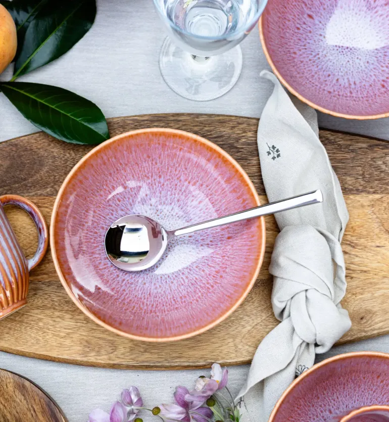 LUBIANA STONEWARE BLUSH | Salaterka 17 cm luz x 6 szt. | kolor łososiowy