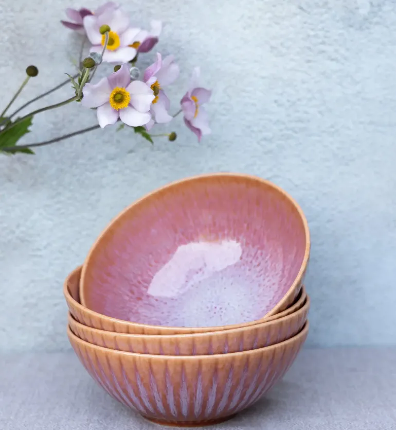 LUBIANA STONEWARE BLUSH | Salaterka 17 cm luz x 6 szt. | kolor łososiowy