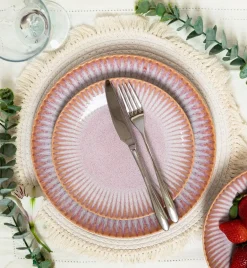 LUBIANA STONEWARE BLUSH | Talerz głęboki 22 cm x 12 szt. | luz | kolor łososiowy