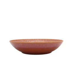 LUBIANA STONEWARE BLUSH | Talerz głęboki 22 cm x 12 szt. | luz | kolor łososiowy