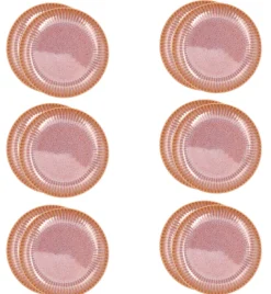 LUBIANA STONEWARE BLUSH | Talerz deserowy 21 cm x 18 szt. | luz | kolor łososiowy