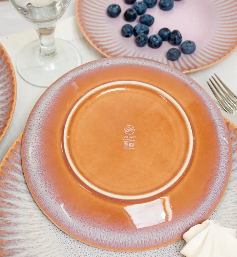 LUBIANA STONEWARE BLUSH | Talerz obiadowy 27 cm | luz | kolor łososiowy