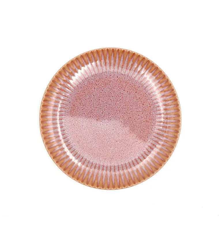 LUBIANA STONEWARE CERAMIKA BLUSH | Serwis obiadowy 12 elementów dla 4 osób | kolor łososiowy