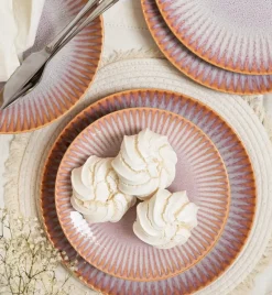 LUBIANA STONEWARE CERAMIKA | BLUSH | Serwis obiadowy 54 elementy dla 18 osób | kolor łososiowy
