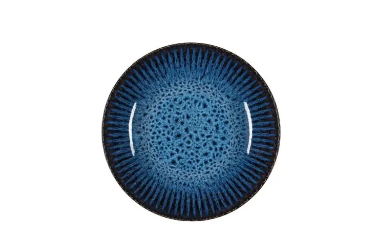 LUBIANA STONEWARE CERAMIKA / COSMOS / Talerz głęboki 22 cm / odcień niebieskiego