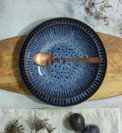 LUBIANA STONEWARE CERAMIKA / COSMOS / Serwis obiadowy 54 elementy dla 18 osób / odcień niebieskiego