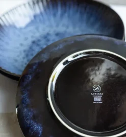 LUBIANA STONEWARE CERAMIKA / COSMOS / Serwis obiadowy 54 elementy dla 18 osób / odcień niebieskiego