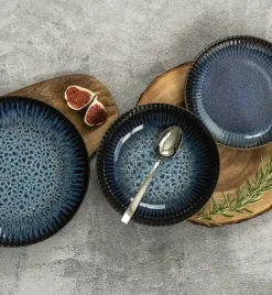 LUBIANA STONEWARE CERAMIKA / COSMOS / Talerz obiadowy 27 cm / odcień niebieskiego