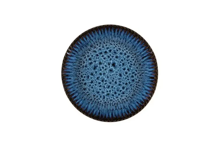 LUBIANA STONEWARE CERAMIKA / COSMOS / Talerz deserowy 20,5 cm / odcień niebieskiego