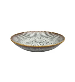 LUBIANA STONEWARE CERAMIKA / METEOR DESERT / Serwis obiadowy 54 elementy dla 18 osób / odcień piaskowo-niebieski