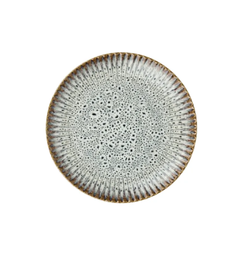 LUBIANA STONEWARE CERAMIKA / METEOR DESERT / Serwis obiadowy 72 elementy dla 24 osób / odcień piaskowo-niebieski