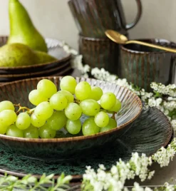 LUBIANA STONEWARE JADE ZIELONY / 6x Talerz głęboki 22 cm / odcień zieleni