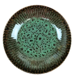 LUBIANA STONEWARE JADE ZIELONY / 12x Talerz głęboki 22 cm / odcień zieleni