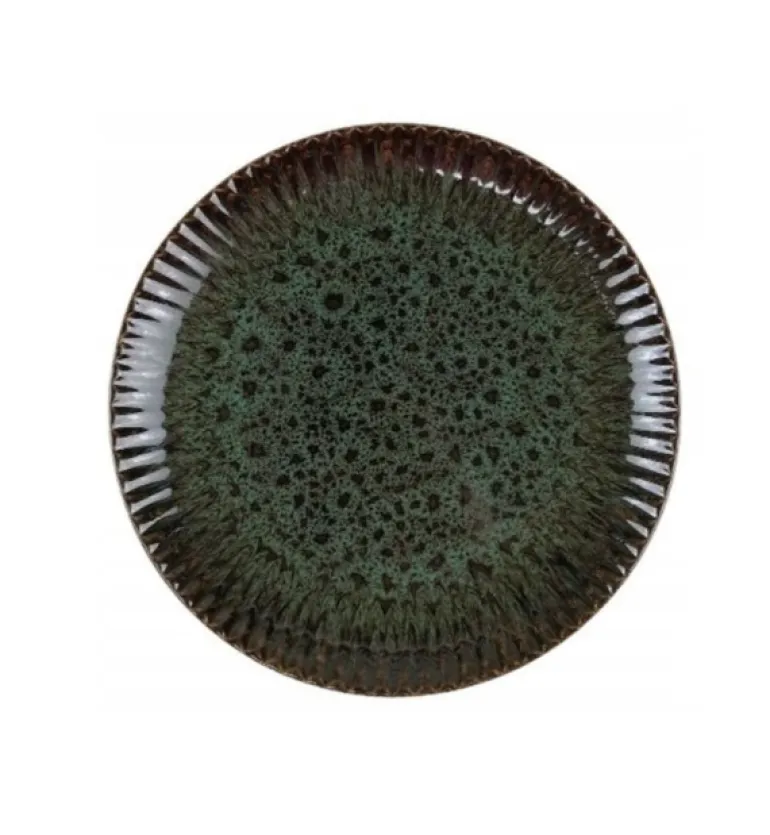 LUBIANA STONEWARE JADE ZIELONY OPK | Serwis obiadowy 12 elementów dla 4 osób | odcienie zieleni | ceramika