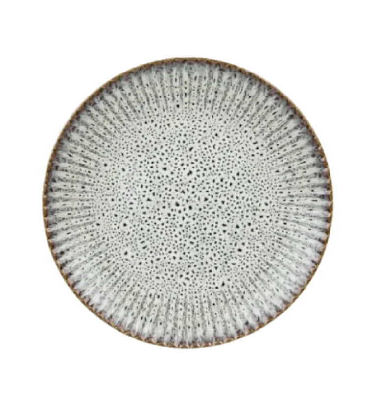 LUBIANA STONEWARE | METEOR DESERT / Talerz głęboki 22 cm x 12 SZT - luz / odcień piaskowo - niebieski