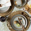 LUBIANA STONEWARE | METEOR DESERT / Talerz obiadowy 27 cm luz x 6 SZT. / odcień piaskowo - niebieski