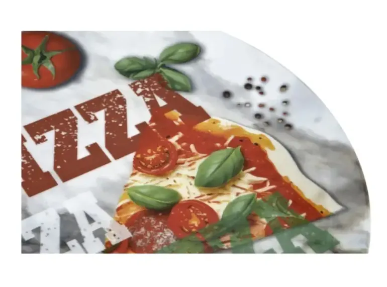 LUBIANA TINA Talerz do pizzy 33 cm | kolorowy nadruk