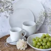 LUBIANA VANILLA Serwis obiadowo - kawowy 90 el dla 18 osób | biała porcelana