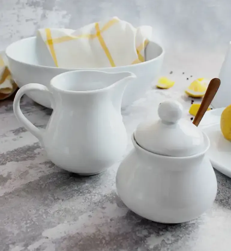 LUBIANA VANILLA Serwis obiadowy 40 el dla 12 osób | biała porcelana