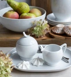 LUBIANA VANILLA Serwis obiadowo - kawowy 112 el dla 18 osób | biała porcelana