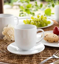 LUBIANA VANILLA Serwis obiadowo - kawowy 112 el dla 18 osób | biała porcelana