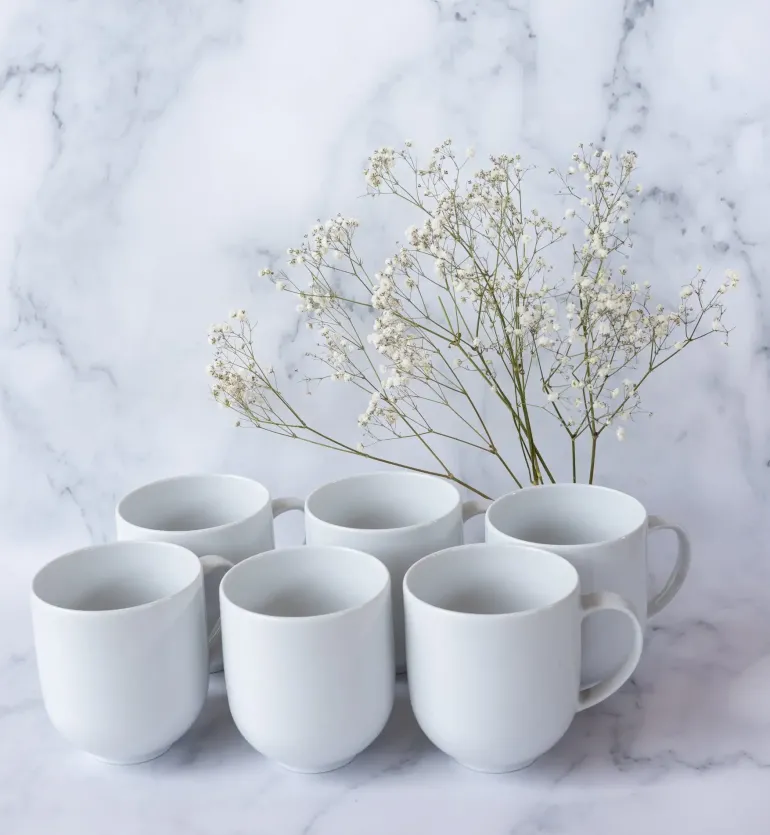 LUBIANA VANILLA Serwis obiadowo - kawowy 36 el dla 6 osób | biała porcelana