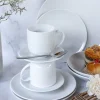 LUBIANA VANILLA Serwis obiadowo - kawowy 76 el dla 12 osób | biała porcelana