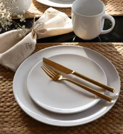 LUBIANA VANILLA Serwis obiadowy 48 el dla 12 osób | biała porcelana