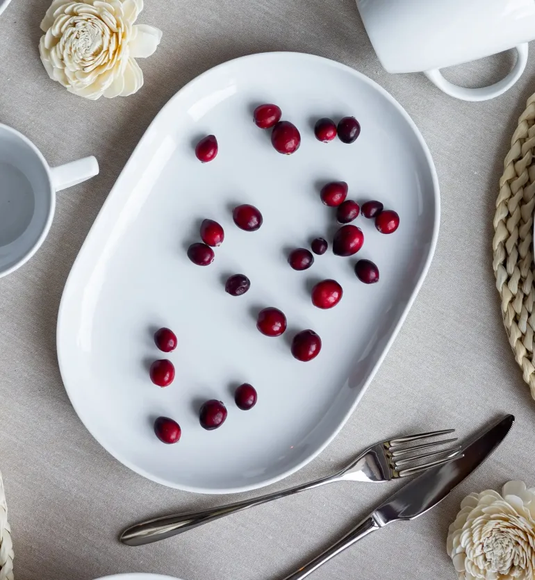 LUBIANA VANILLA Serwis obiadowo - kawowy 43 el dla 6 osób | biała porcelana