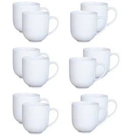 LUBIANA VANILLA 12x Kubek 550 ml | biały | porcelana luzem