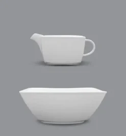 LUBIANA VICTORIA Komplet Salaterka 23 cm + sosjerka 400 ml / 2 el / porcelana
