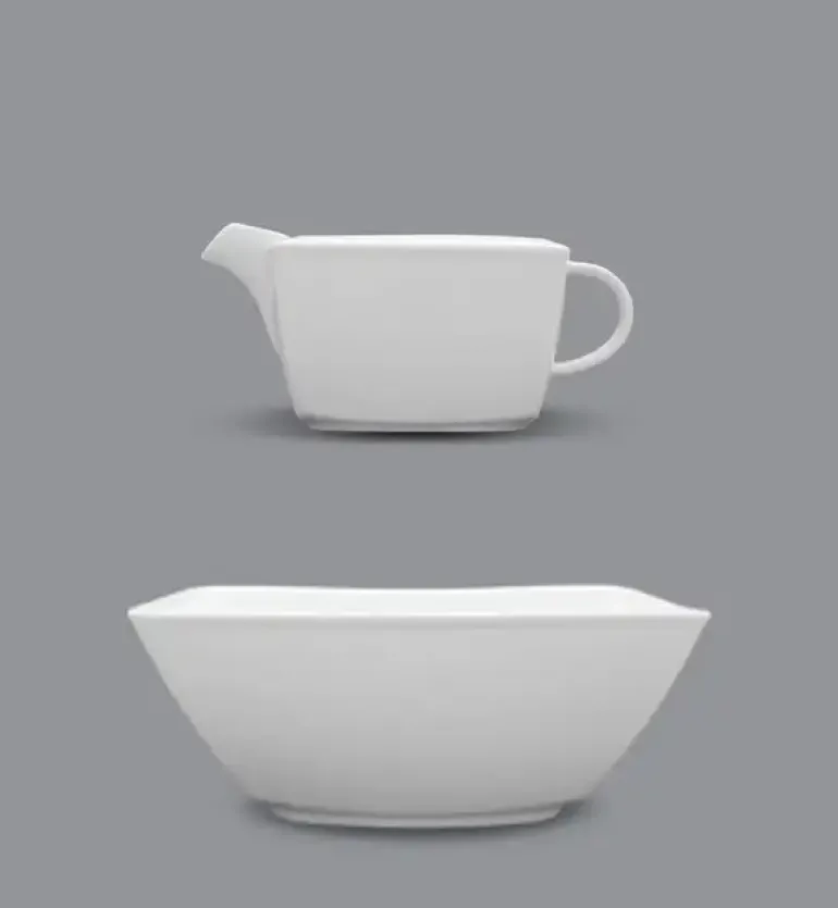 LUBIANA VICTORIA Komplet Salaterka 23 cm + sosjerka 400 ml / 2 el / porcelana