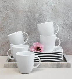 LUBIANA VICTORIA 6 x Filiżanka 250 ml + spodki / 12 el / porcelana