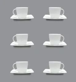 LUBIANA VICTORIA 6 x Filiżanka 250 ml + spodki / 12 el / porcelana