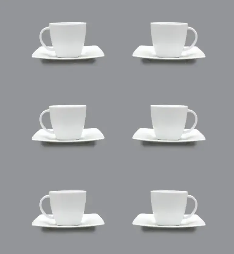 LUBIANA VICTORIA 6 x Filiżanka 250 ml + spodki / 12 el / porcelana