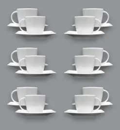 LUBIANA VICTORIA 12 x filiżanka 250 ml + spodki / 24 el / porcelana