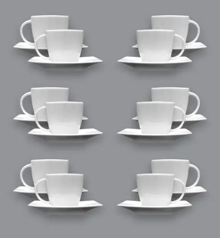 LUBIANA VICTORIA 12 x filiżanka 250 ml + spodki / 24 el / porcelana